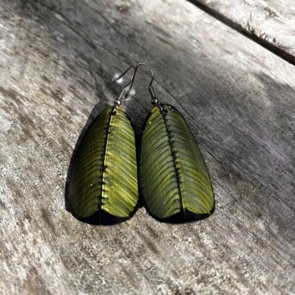 olive-kea-2.jpg Kea Feather Earrings