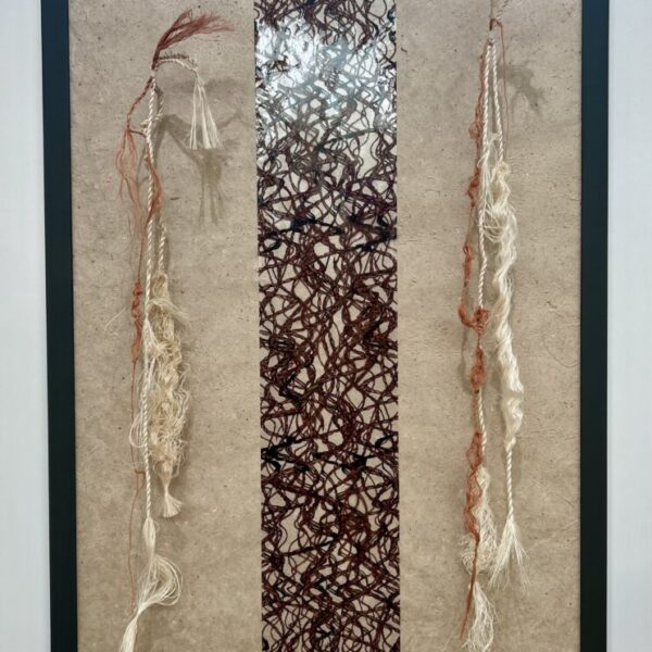 Ko-Miro-Mehe-Aho-no-Te-Kahu-o-Papatuanuku1.jpeg Ko Miro; Mehe Aho Nō Te Kahu o Papatūānuku - Woven Mixed Media
