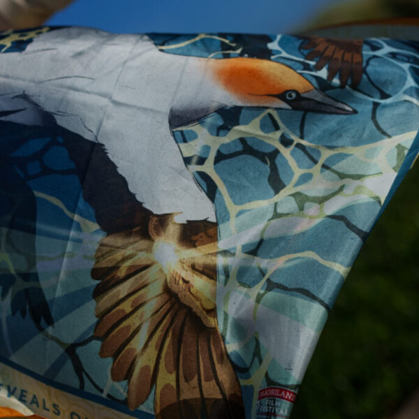 MFF-Merch_Manu-Aute-Matariki-Range-2026-c_Isaac-Te-Reina-119.jpeg He taonga tuko iho te rama ataata - Silk Scarf