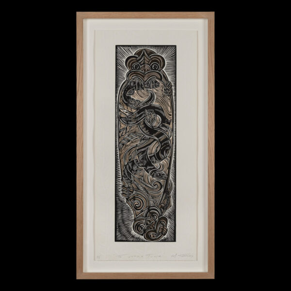 Te Waka Tuna 6/7 - Woodcut Print
